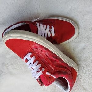 Vans Red Chechered Sneakers Women's Size 7.5 Men 6